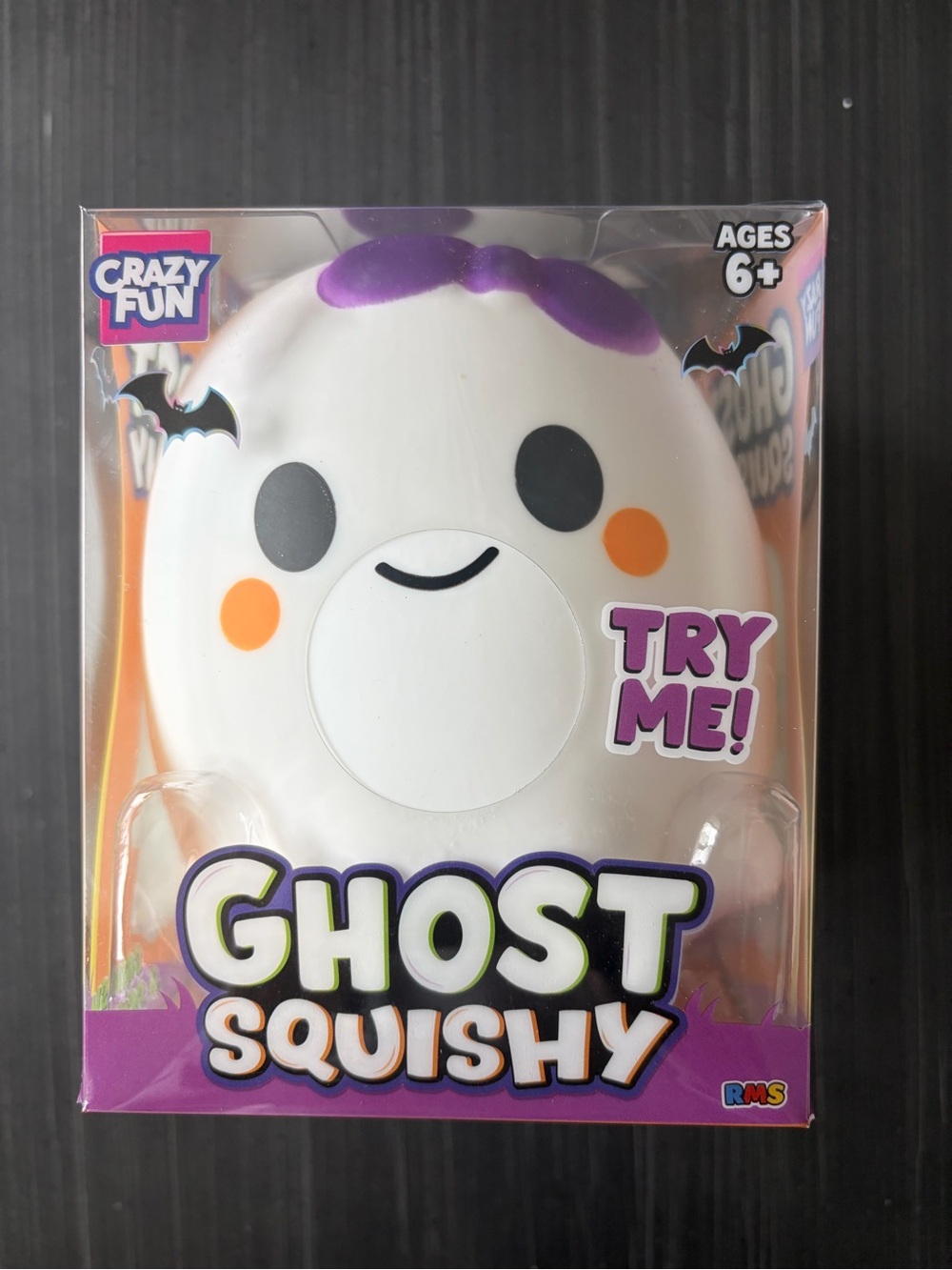Ghost Squishy Toy with Bow: RMS Brand - Picture 2 of 5